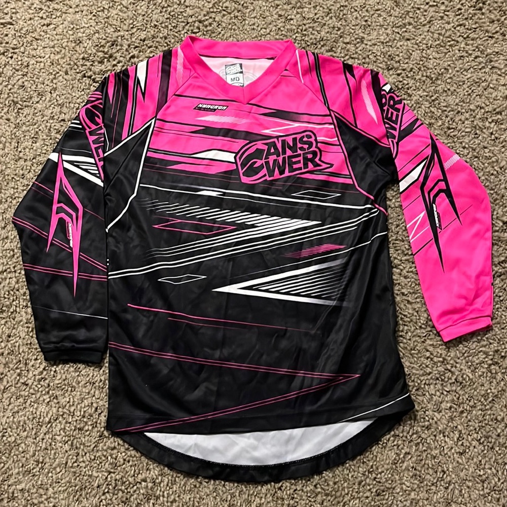 Answer hot pink and black jersey